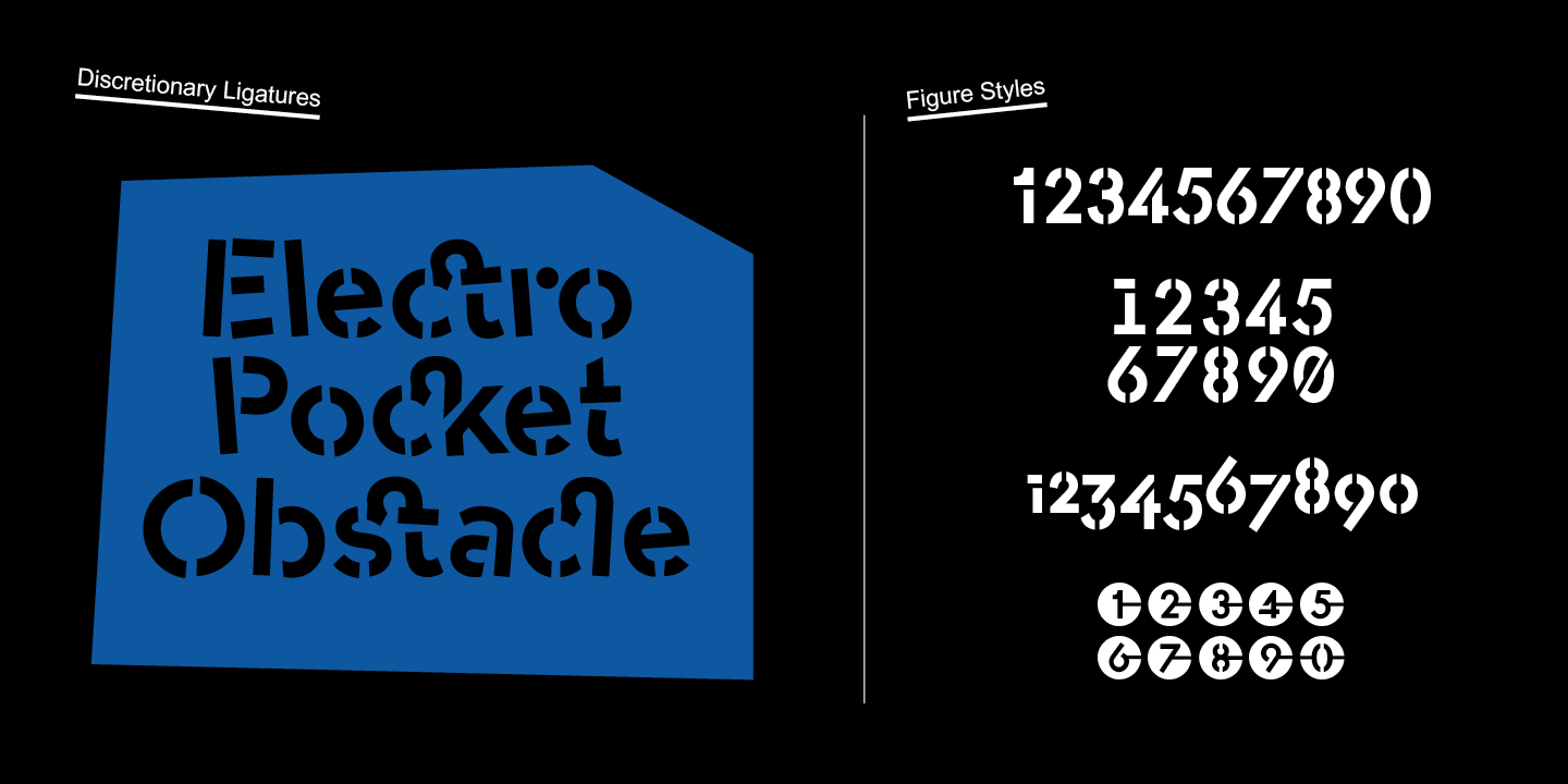 Ejemplo de fuente -OC Format Stencil J2